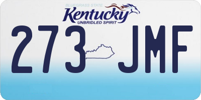 KY license plate 273JMF