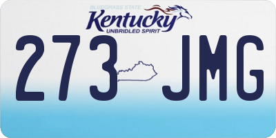 KY license plate 273JMG