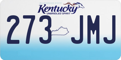 KY license plate 273JMJ