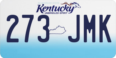 KY license plate 273JMK