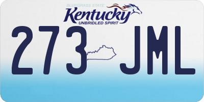 KY license plate 273JML