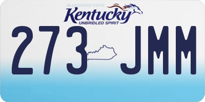 KY license plate 273JMM