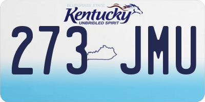 KY license plate 273JMU