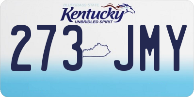 KY license plate 273JMY