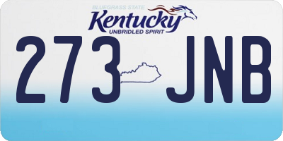 KY license plate 273JNB