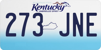 KY license plate 273JNE