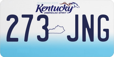 KY license plate 273JNG