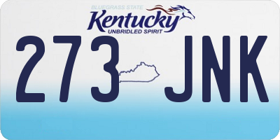 KY license plate 273JNK