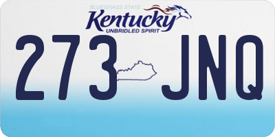 KY license plate 273JNQ