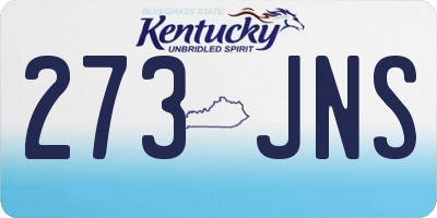KY license plate 273JNS