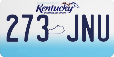 KY license plate 273JNU