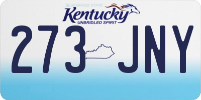 KY license plate 273JNY