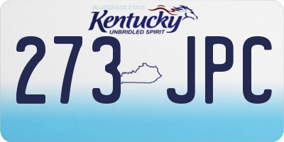 KY license plate 273JPC