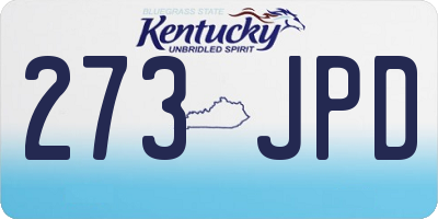 KY license plate 273JPD