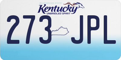 KY license plate 273JPL