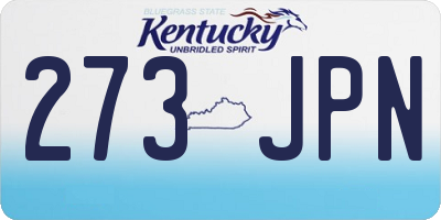 KY license plate 273JPN
