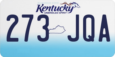 KY license plate 273JQA