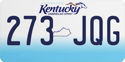 KY license plate 273JQG