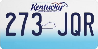 KY license plate 273JQR
