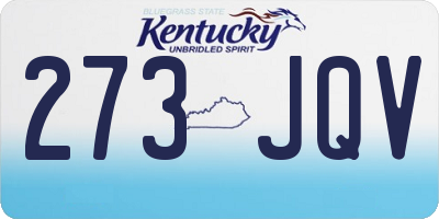 KY license plate 273JQV