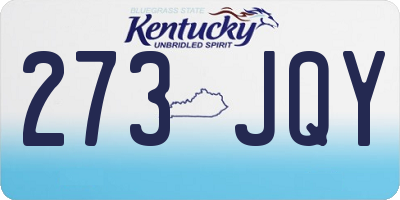 KY license plate 273JQY