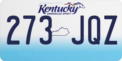 KY license plate 273JQZ