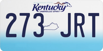 KY license plate 273JRT