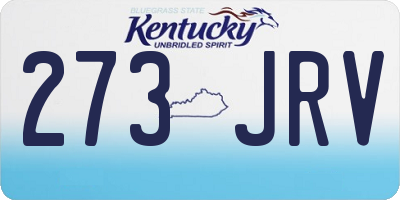 KY license plate 273JRV