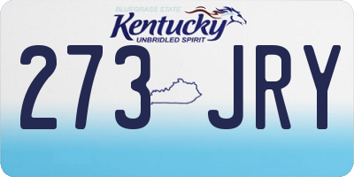 KY license plate 273JRY