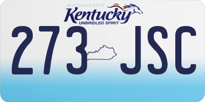 KY license plate 273JSC