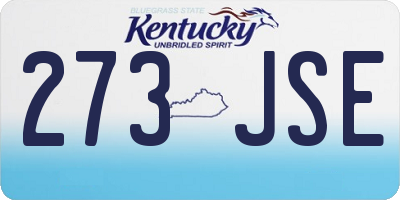 KY license plate 273JSE