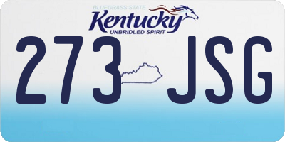 KY license plate 273JSG
