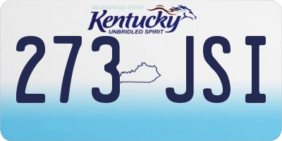 KY license plate 273JSI