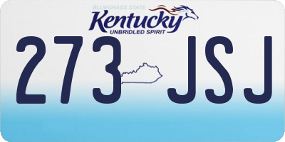 KY license plate 273JSJ
