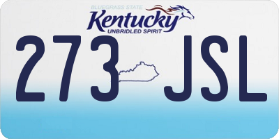KY license plate 273JSL