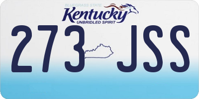 KY license plate 273JSS