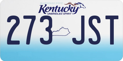 KY license plate 273JST
