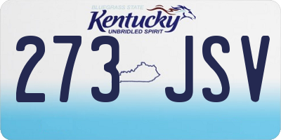 KY license plate 273JSV