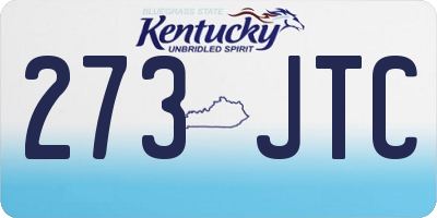 KY license plate 273JTC