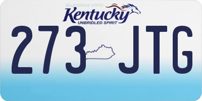 KY license plate 273JTG