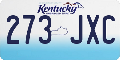 KY license plate 273JXC