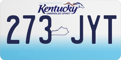 KY license plate 273JYT