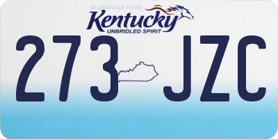 KY license plate 273JZC