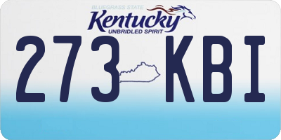 KY license plate 273KBI