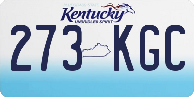 KY license plate 273KGC