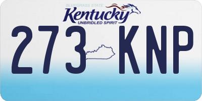 KY license plate 273KNP