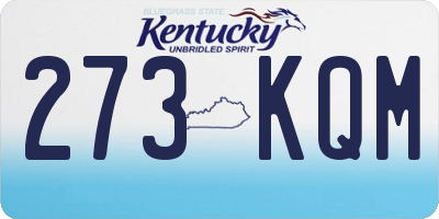 KY license plate 273KQM