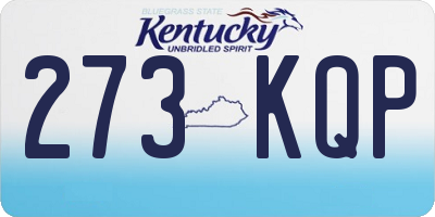 KY license plate 273KQP