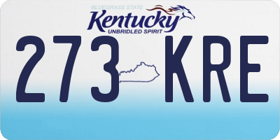 KY license plate 273KRE