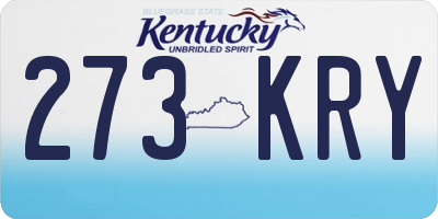KY license plate 273KRY